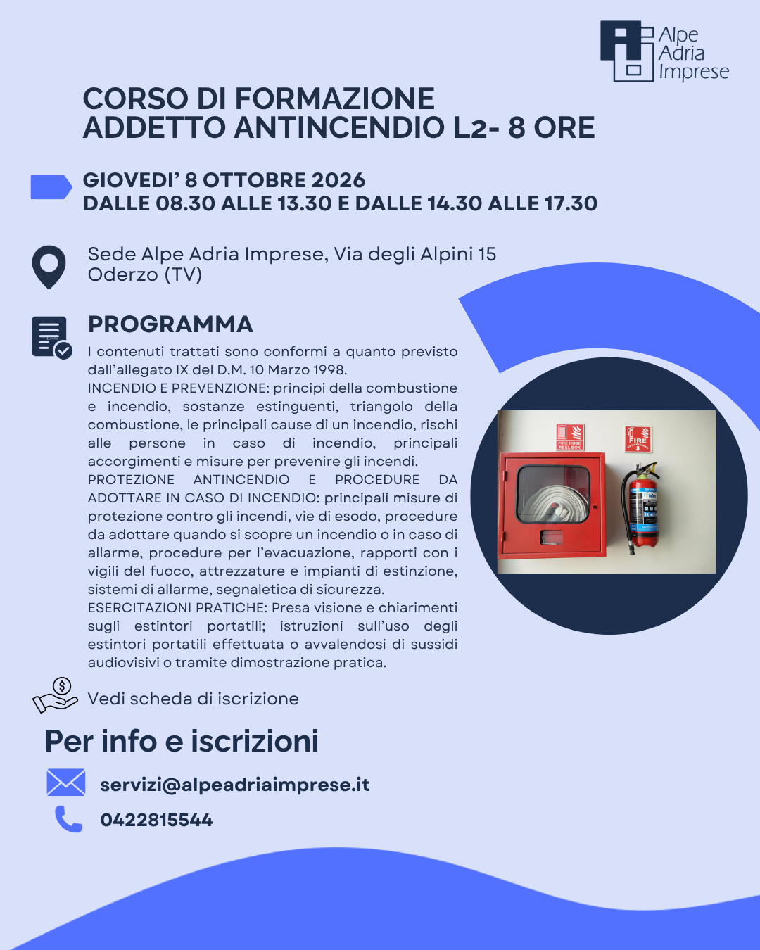 08.10.2026 FORMAZIONE ADDETTO ANTINCENDIO L2- 8 ore